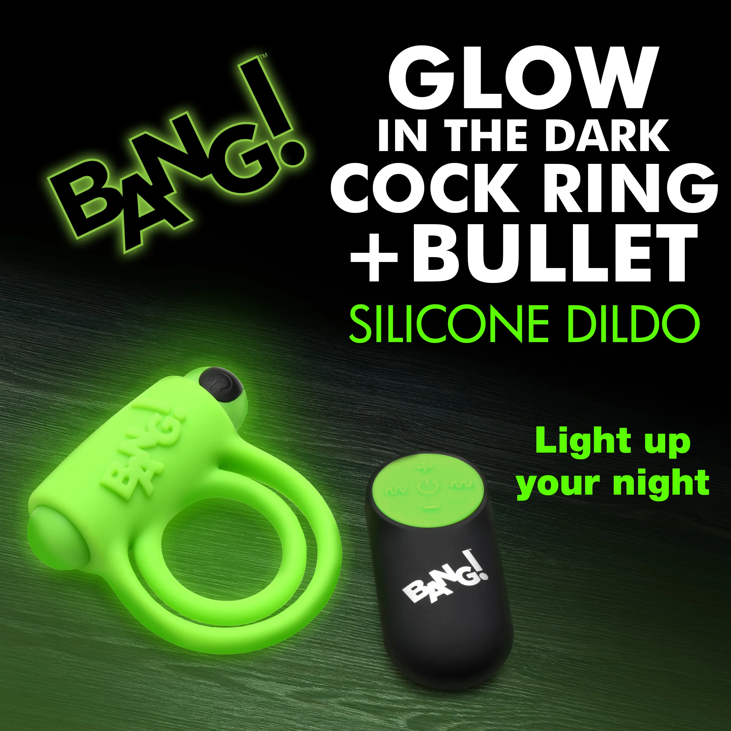 Glow-in-the-dark Silicone Vibrating Cock Ring - Image 4
