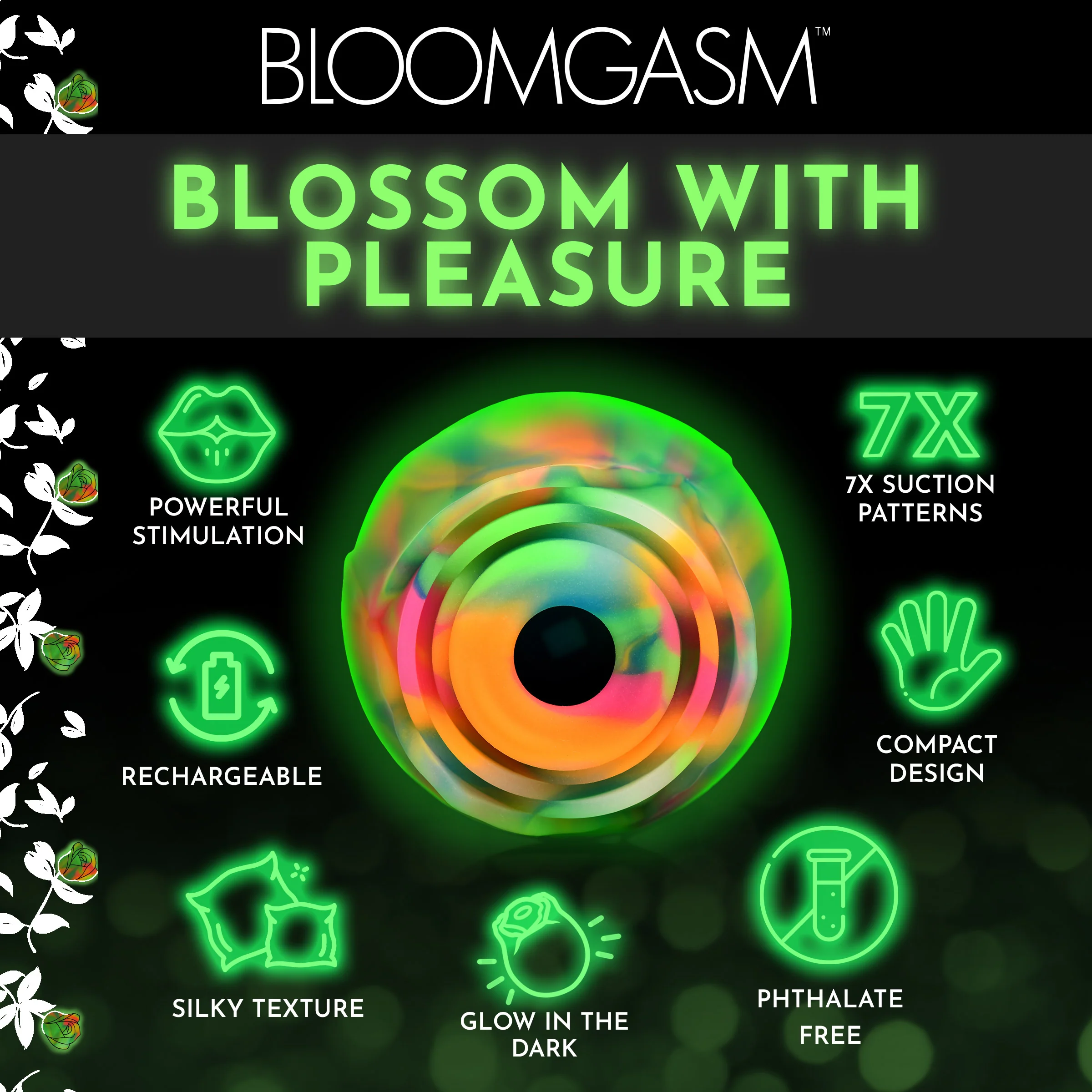 Glow Rose Glow-in-the-dark Clitoral Stimulator - Image 6