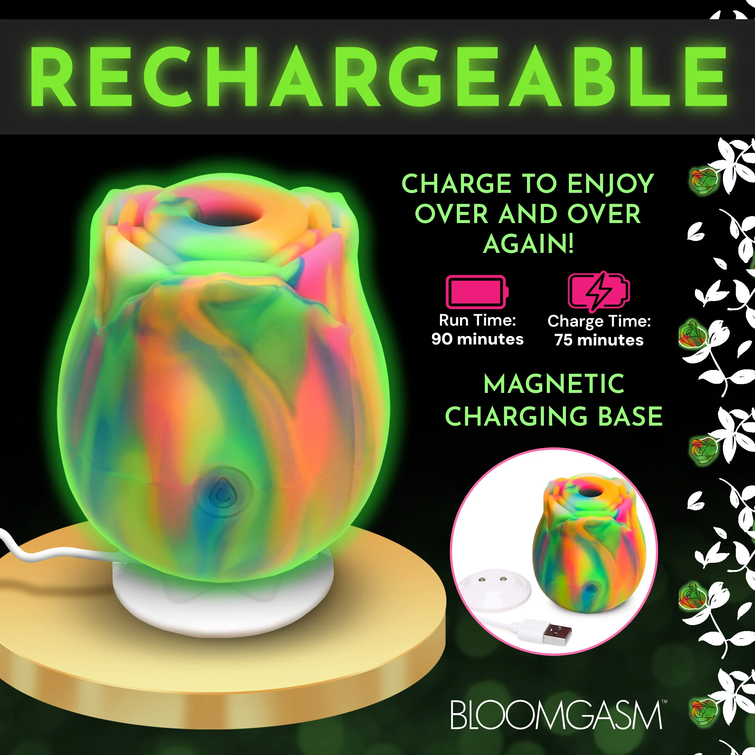 Glow Rose Glow-in-the-dark Clitoral Stimulator - Image 7