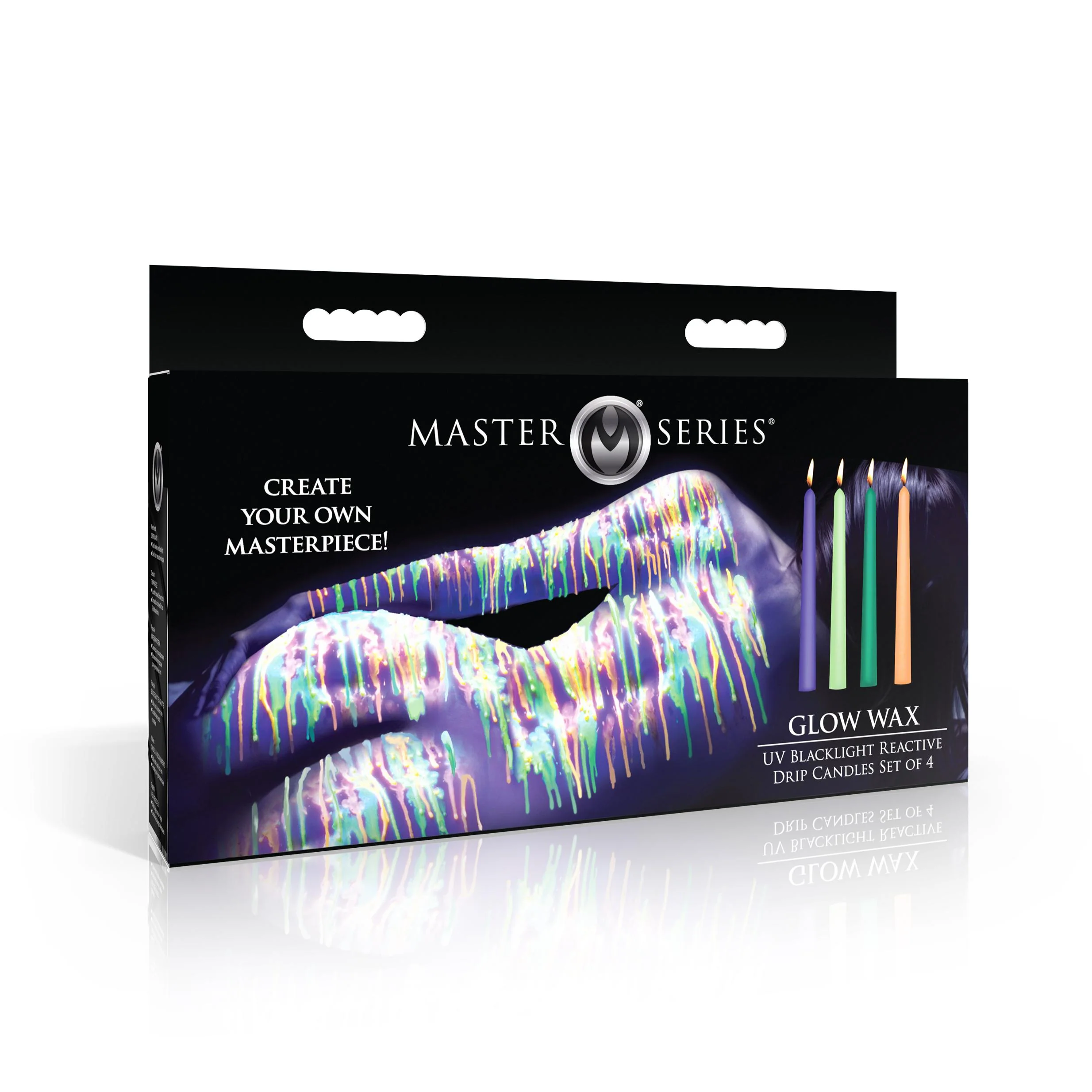 Glow Wax Uv Blacklight Reactive Drip Candles Set Of 4 - Image 5