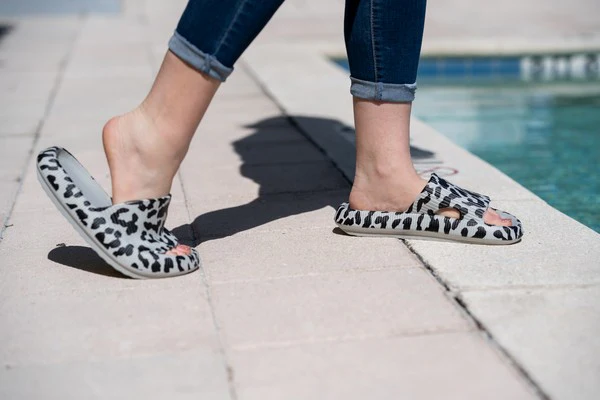 Gray Leopard Insanely Comfortable Slides - Image 7