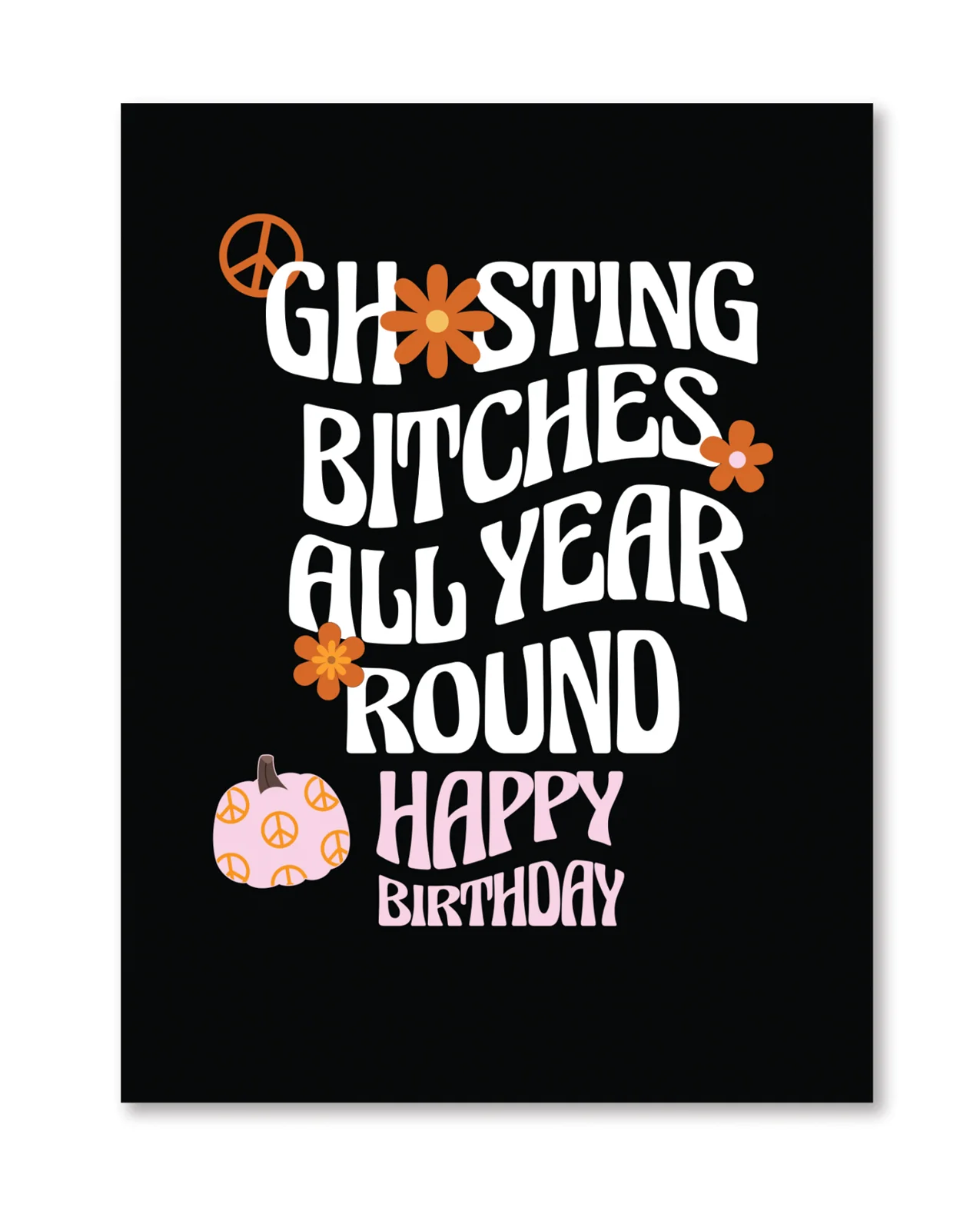 Halloween Ghosting Birthday Greeting Card w/Sticker - Image 2