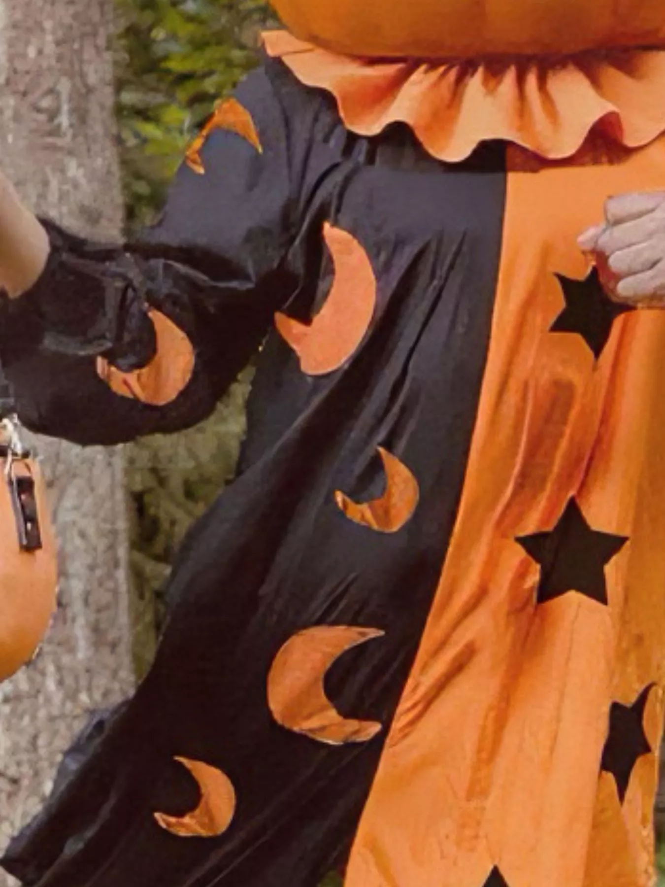 Halloween Two-Tone Star & Moon Print Jumpsuit - Image 2