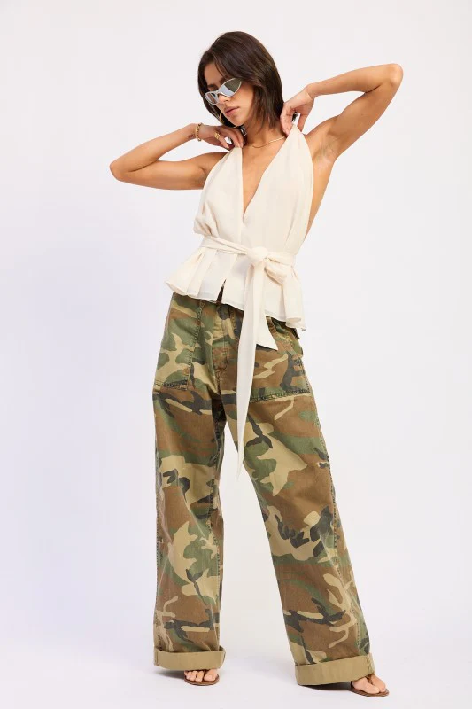 HALTER BACKLESS SCARF TOP - Image 14