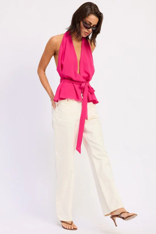 HALTER BACKLESS SCARF TOP - Image 5