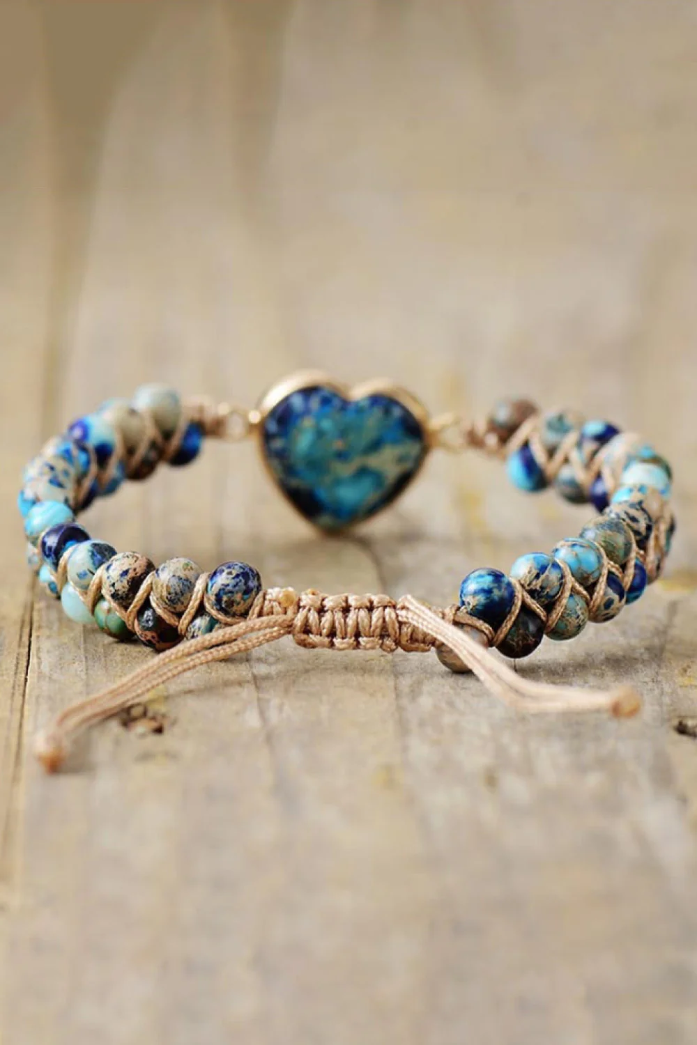 Handmade Heart Shape Natural Stone Bracelet - Image 7