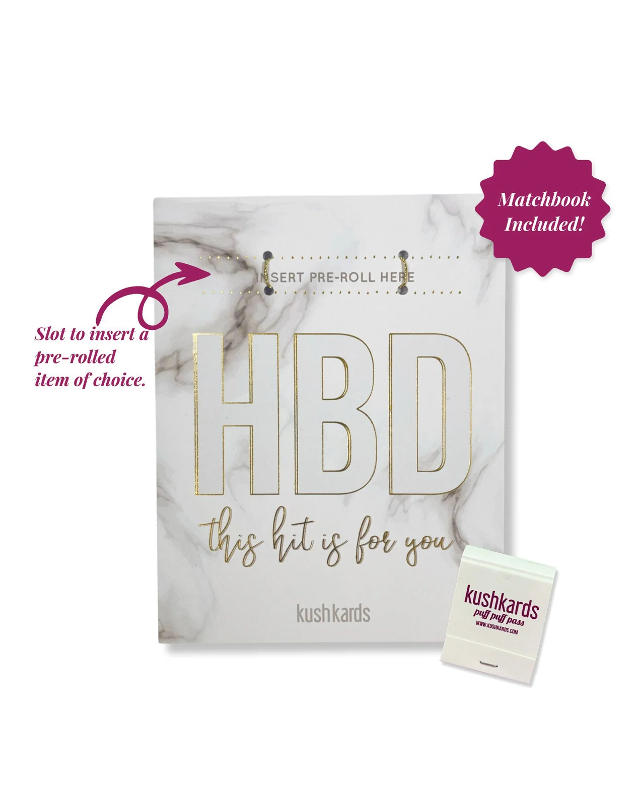 HBD Birthday Greeting Card w/Matchbook - Image 2
