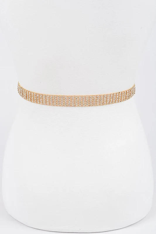 Heart Buckle Rhinestone Belt - Image 3