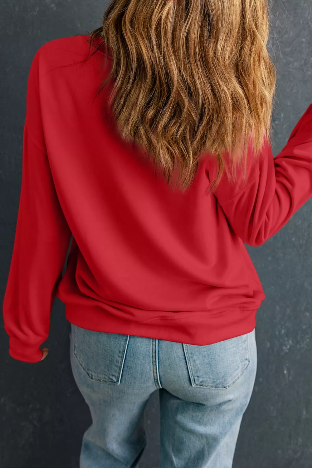 HEART Embroidered Patched Graphic Valentine Sweatshirt - Image 3