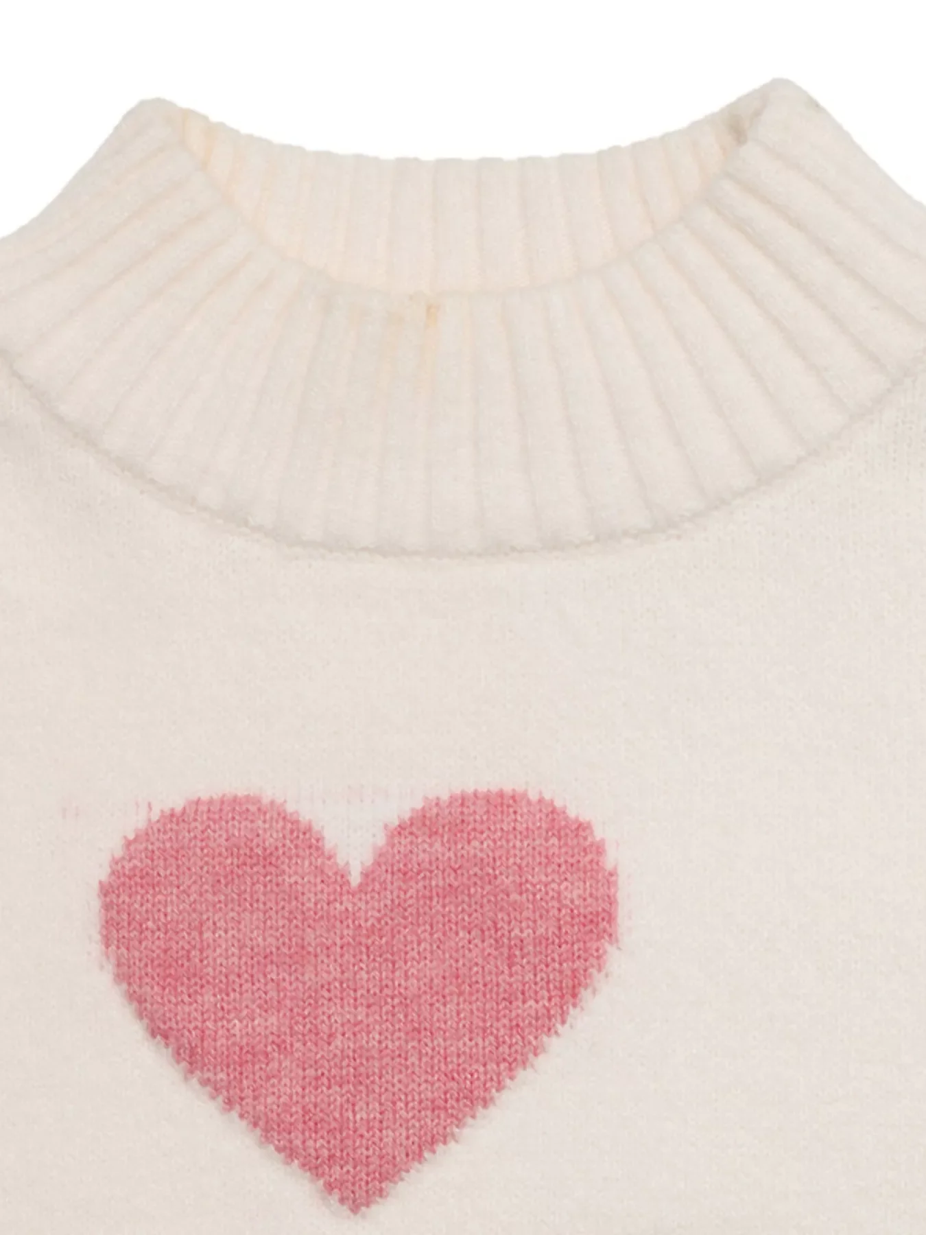 Heart Mock Neck Long Sleeve Sweater - Image 7