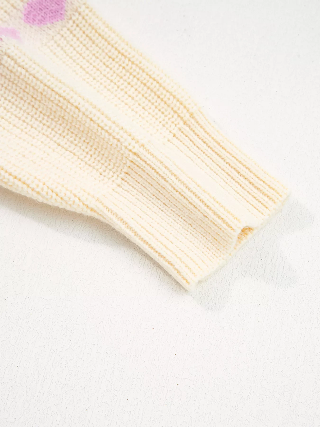 Heart Pattern Valentine Ribbed Knit Sweater - Image 7