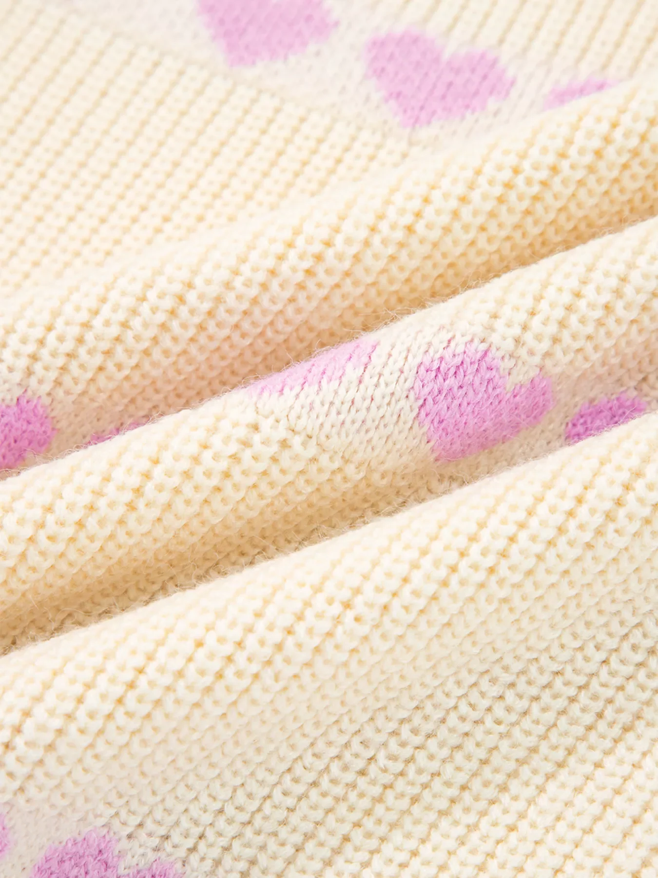 Heart Pattern Valentine Ribbed Knit Sweater - Image 9