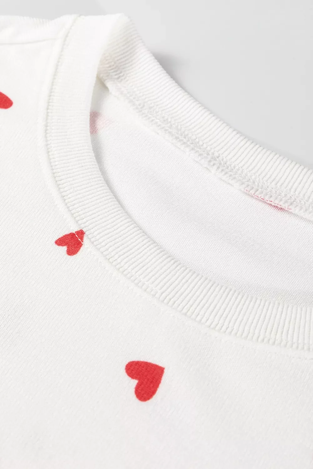 Hearts Printed Long Sleeve Top Drawstring Pants Lounge Set - Image 6