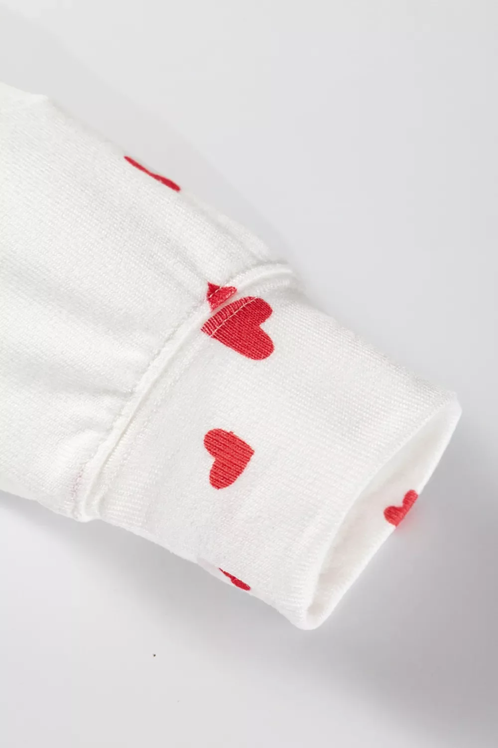 Hearts Printed Long Sleeve Top Drawstring Pants Lounge Set - Image 8
