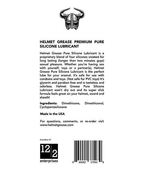 Helmet Grease Pure Silicone Lubricant - 8 oz Bottle - Image 2