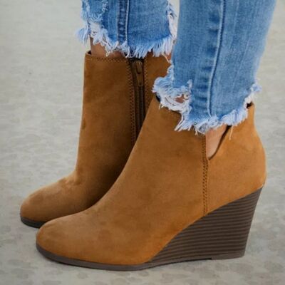 High Heel Ankle Boots with Side Zip - Image 2