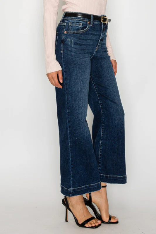 HIGH RISE CROPPED PALAZZO JEANS - Image 5