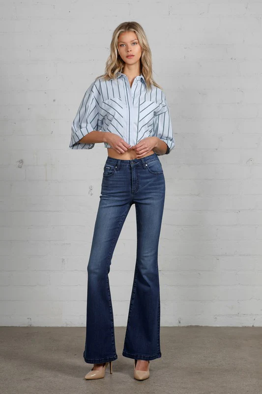 High Rise Wider Flare Jeans - Image 3