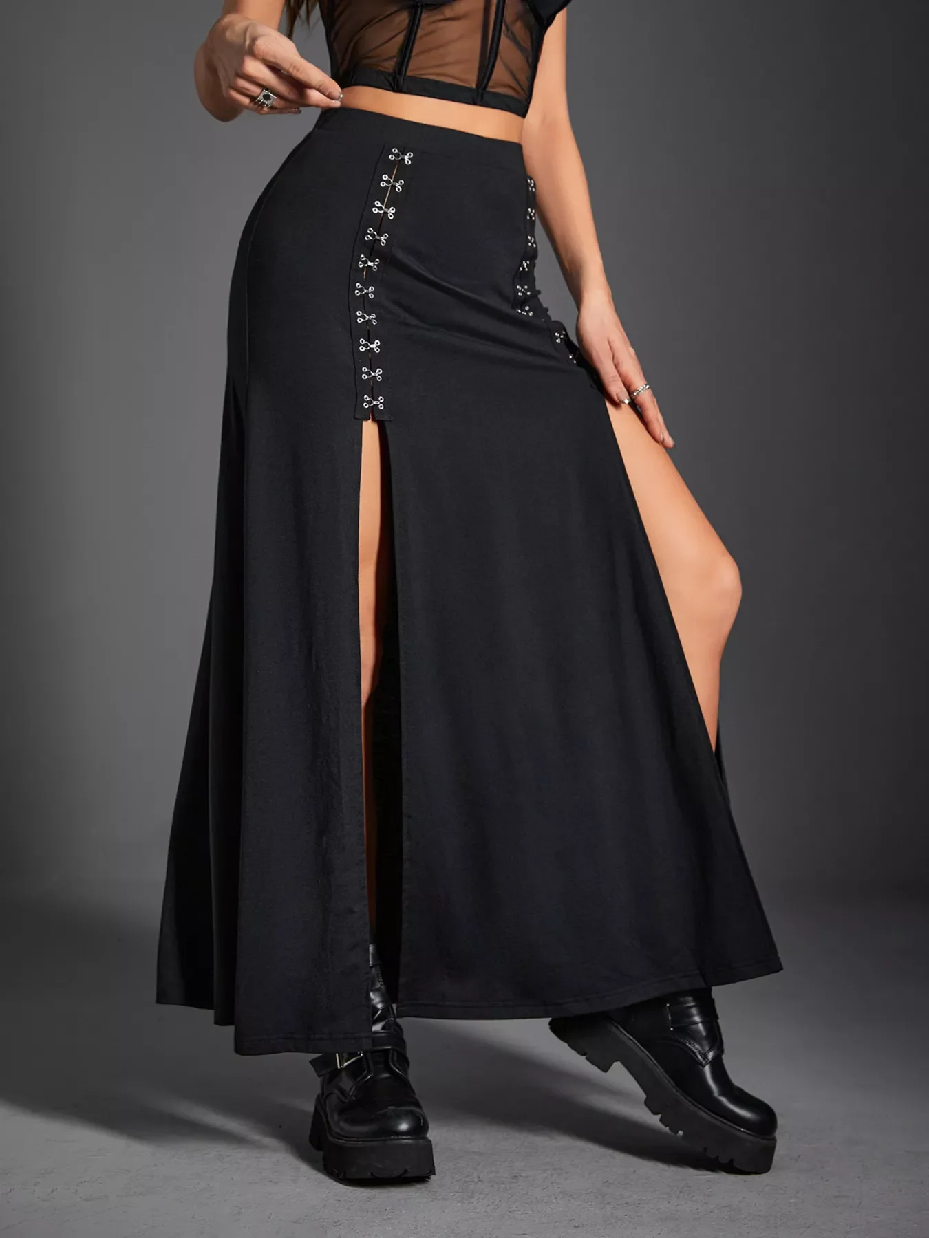 High Waist Slit Skirt - Image 2