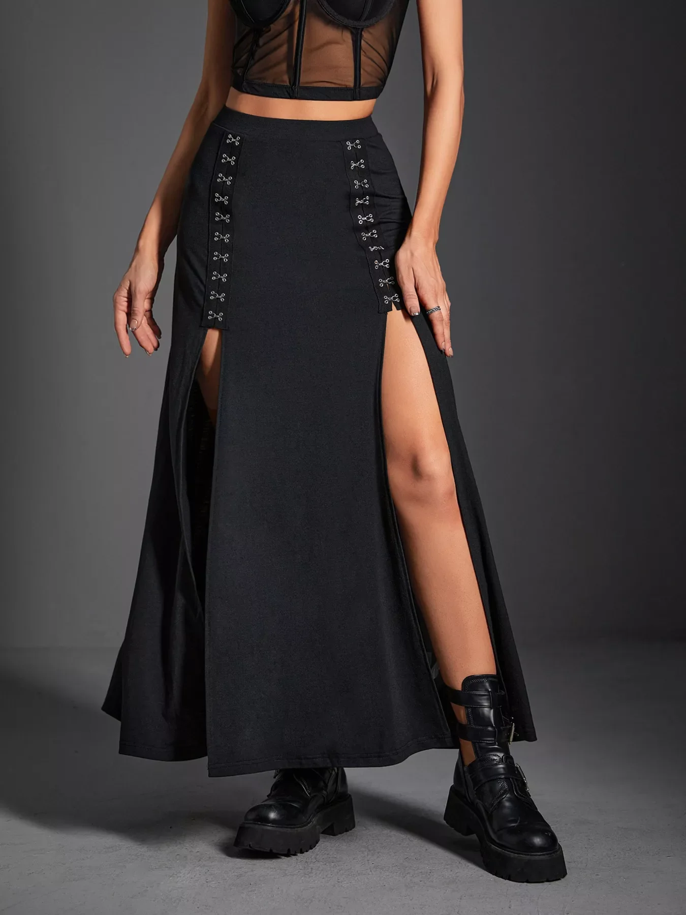 High Waist Slit Skirt - Image 4