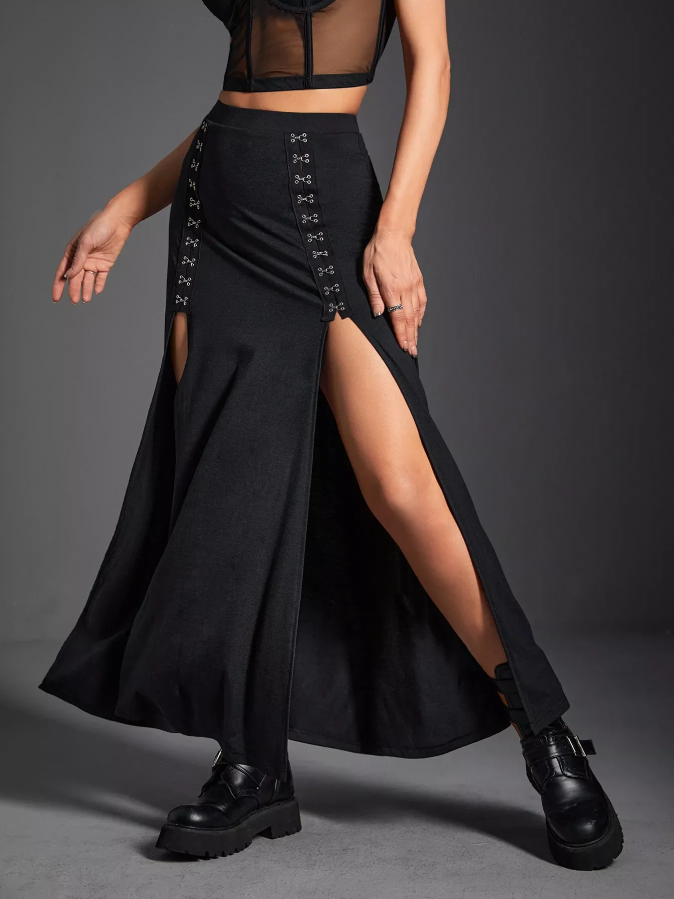 High Waist Slit Skirt - Image 5