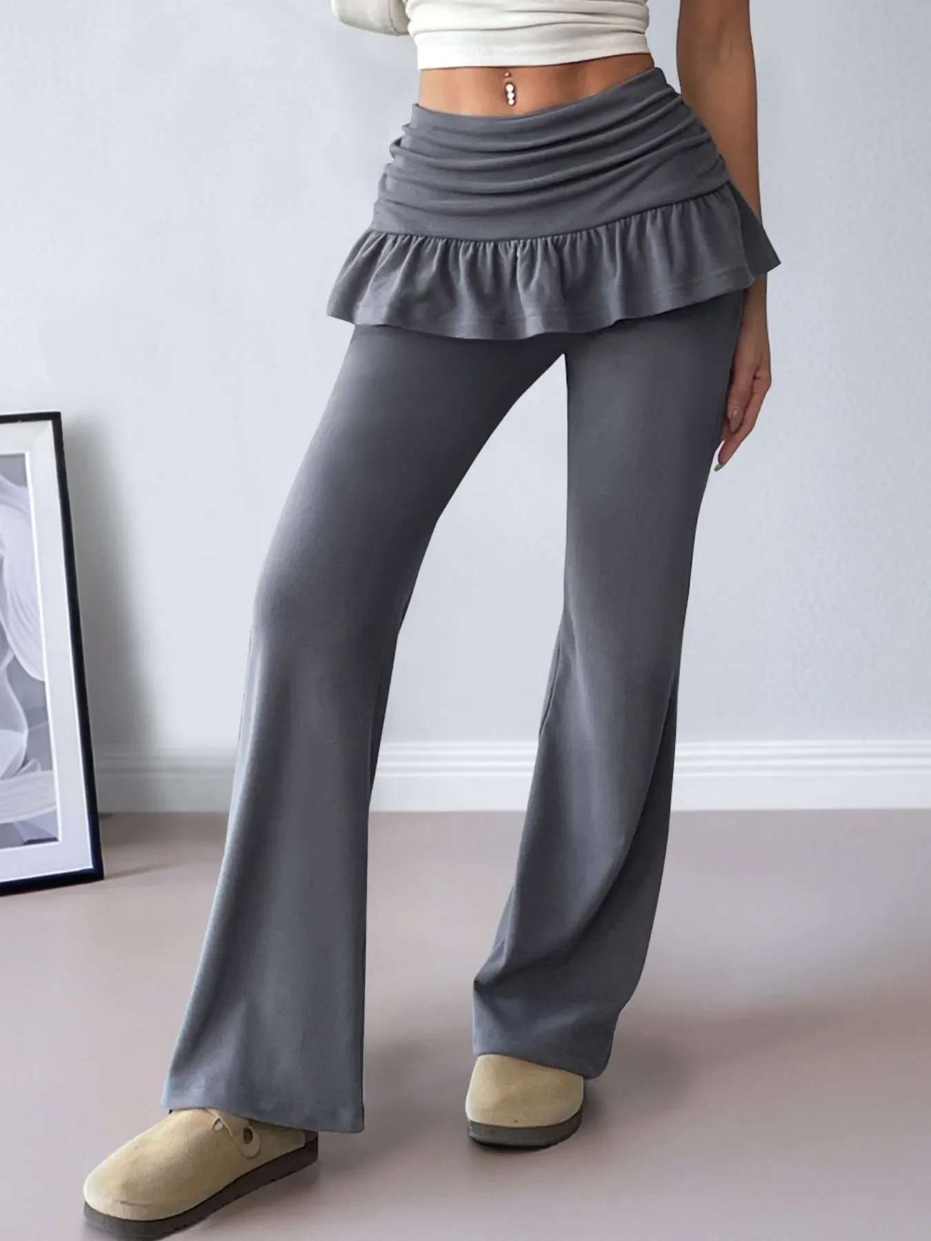 High-Waisted Ruffle Pants - Image 5