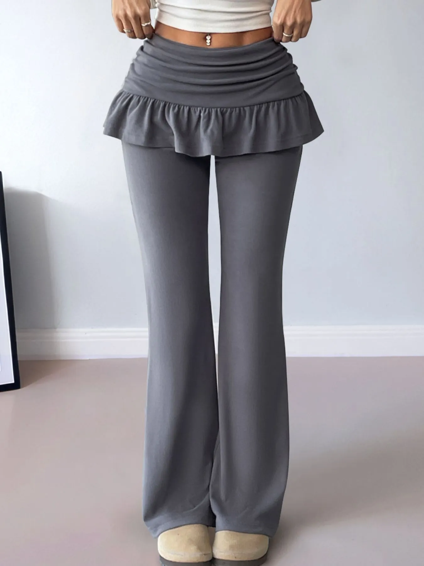 High-Waisted Ruffle Pants - Image 6