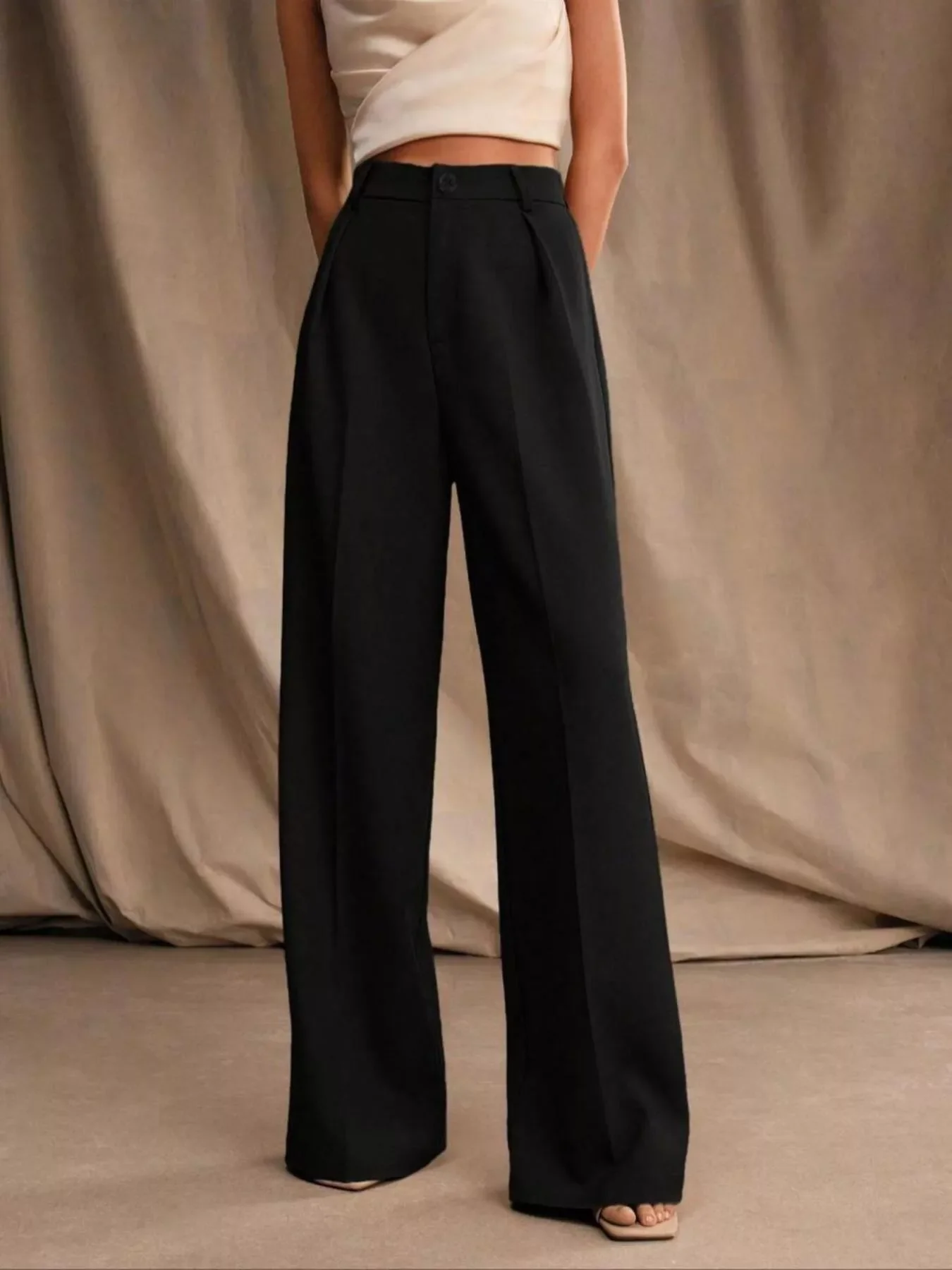 High-Waisted Wide-Leg Pants - Image 3