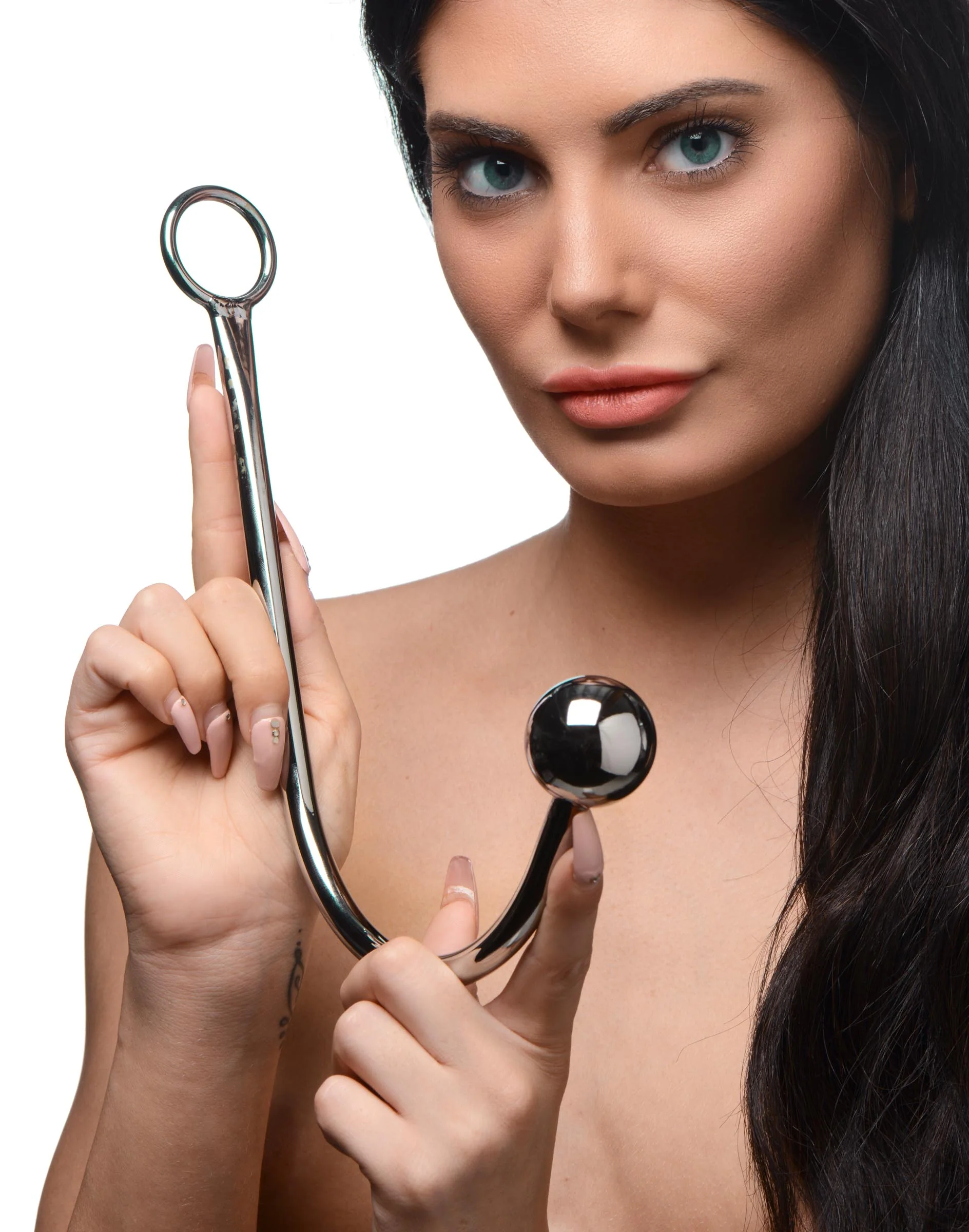 Hooked Stainless Steel Anal Hook - Image 3
