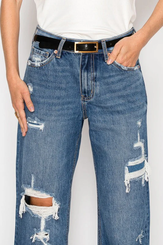 *Hybrid* High Rise Straight Leg Jeans - Image 7