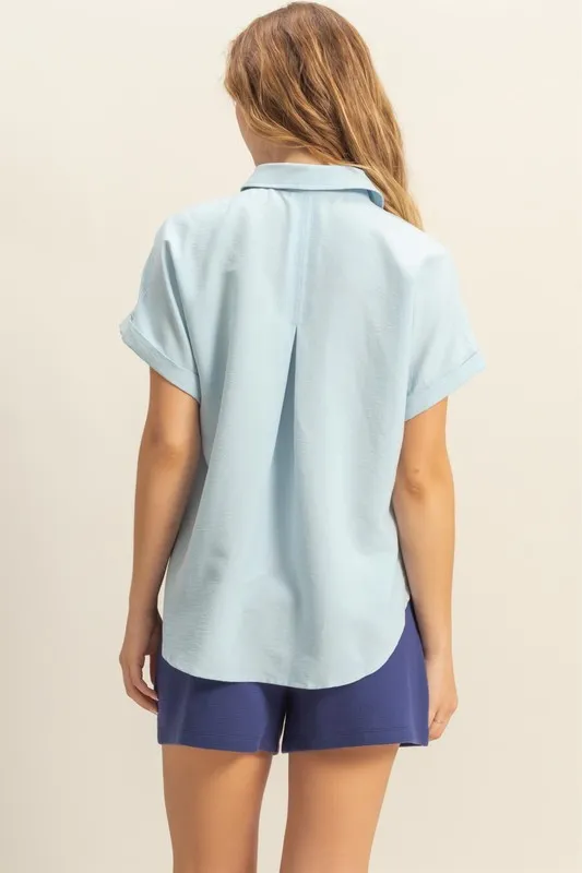 HYFVE Button Down Collared Neck Short Sleeve Shirt - Image 3