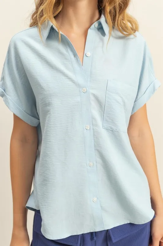 HYFVE Button Down Collared Neck Short Sleeve Shirt - Image 4