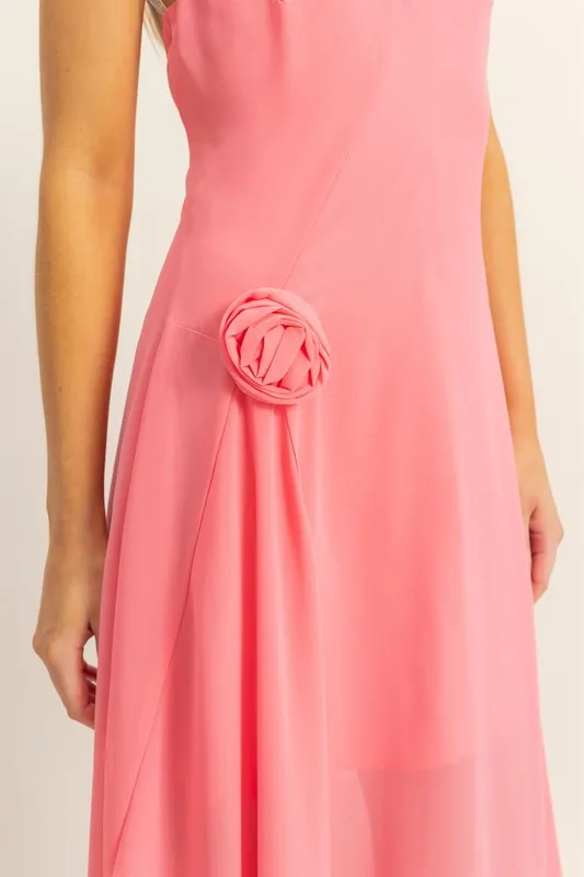 HYFVE Chiffon Halter Asymmetrical Hem Dress - Image 5