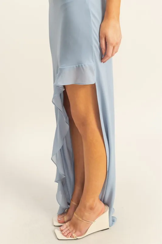 HYFVE Chiffon Ruffle Trim Midi Dress - Image 4