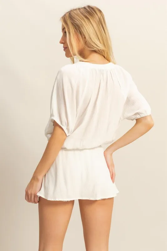 HYFVE Drawstring Hem Short Sleeve Top and Skort Set - Image 3