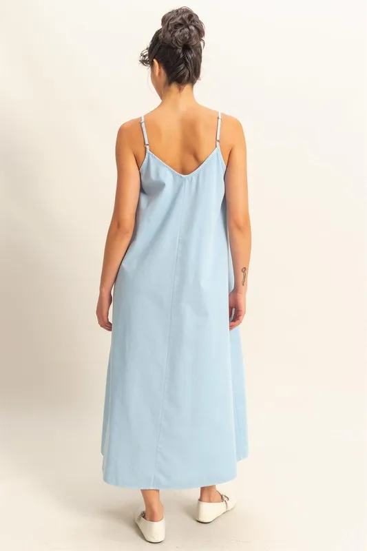 HYFVE Dyed V-Neck Loose Dress - Image 4