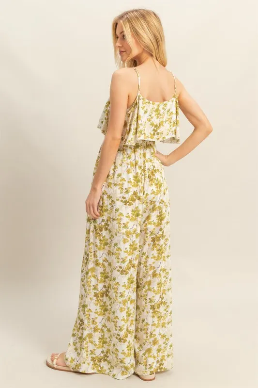 HYFVE Floral Print Spaghetti Strap Wide Leg Jumpsuit - Image 4