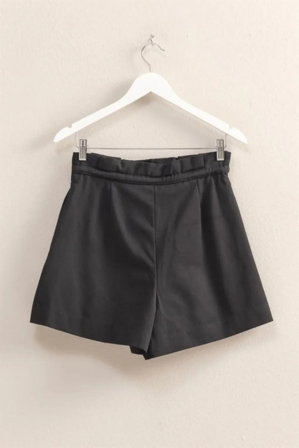 HYFVE High-Waisted Washed Twill Paperbag Shorts - Image 2