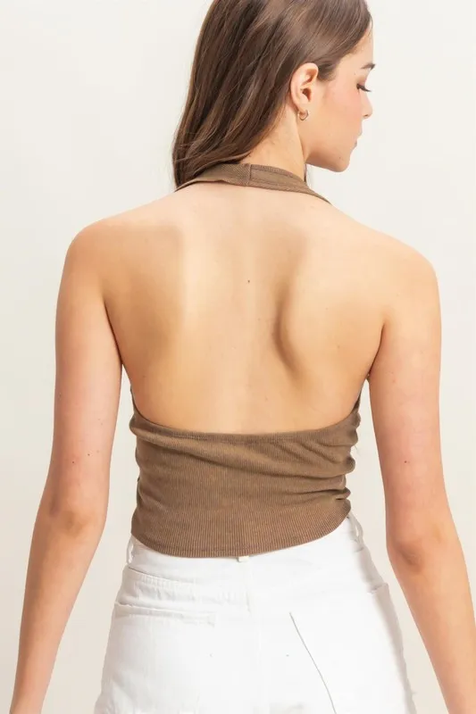 HYFVE Mineral Wash Halter Neck Everyday Top - Image 3