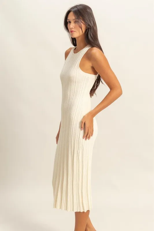 HYFVE Round Neck Bodycon Ribbed Knit Dress - Image 2