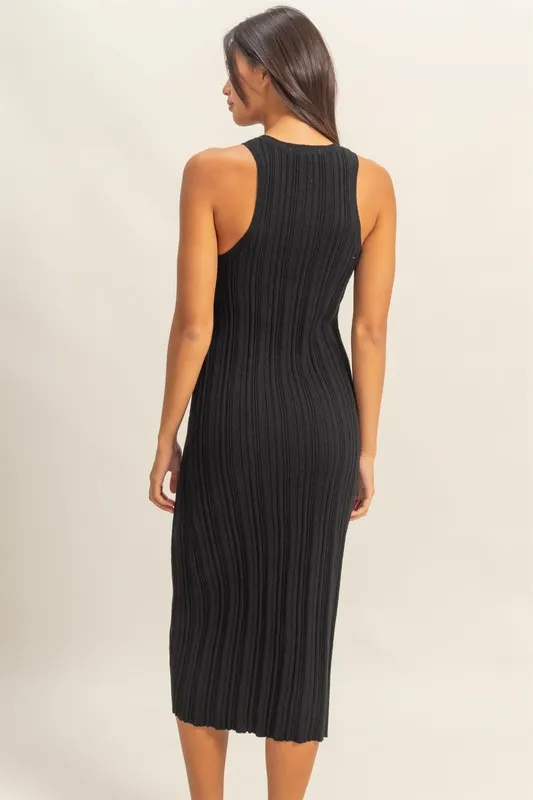 HYFVE Round Neck Bodycon Ribbed Knit Dress - Image 4