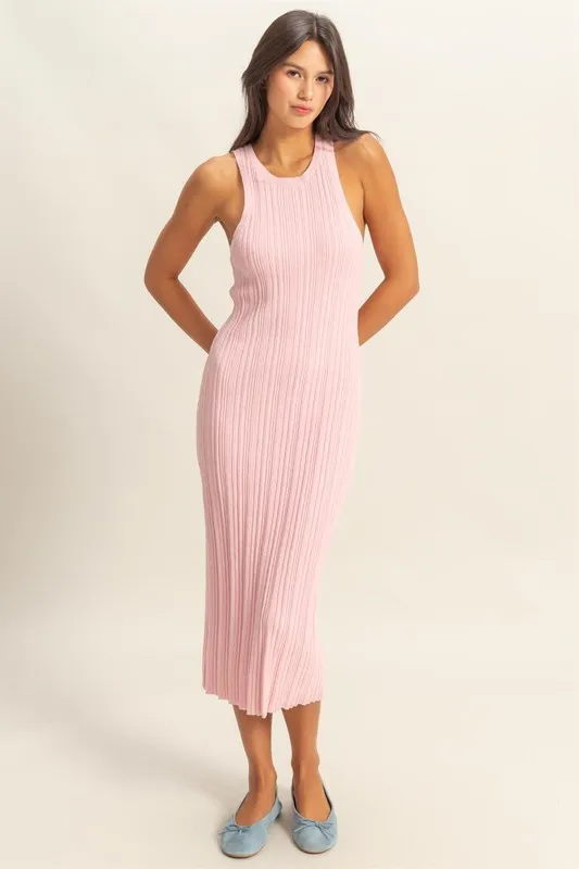 HYFVE Round Neck Bodycon Ribbed Knit Dress - Image 5