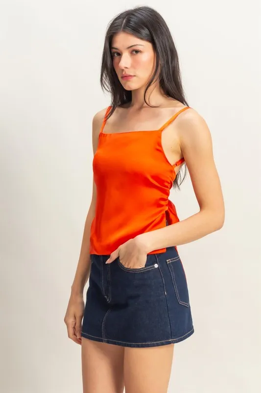 HYFVE Satin Back Tie Detail Cami - Image 3