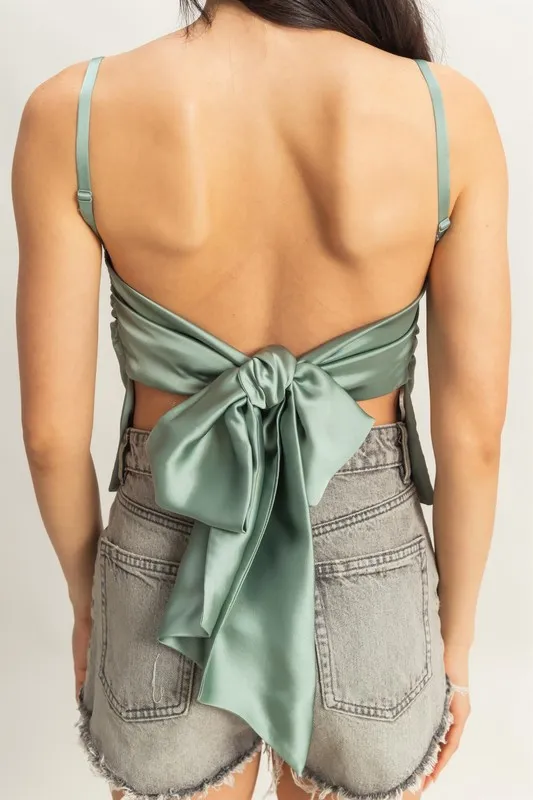 HYFVE Satin Back Tie Detail Cami - Image 3