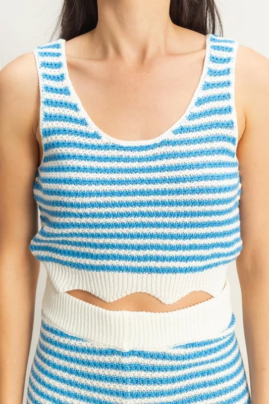 HYFVE Striped Cropped Tank and Shorts Set - Image 6