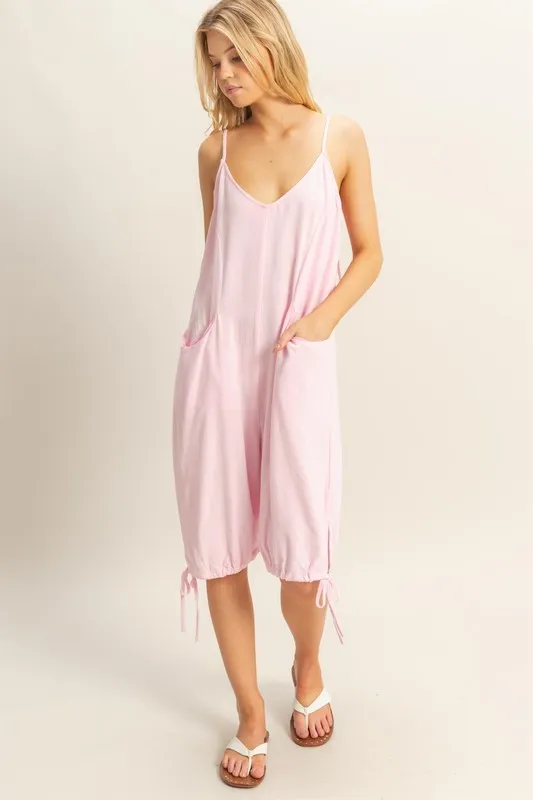 HYFVE V-Neck Pocket Detail Side Tie Hem Romper - Image 2
