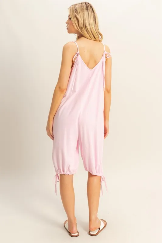 HYFVE V-Neck Pocket Detail Side Tie Hem Romper - Image 4