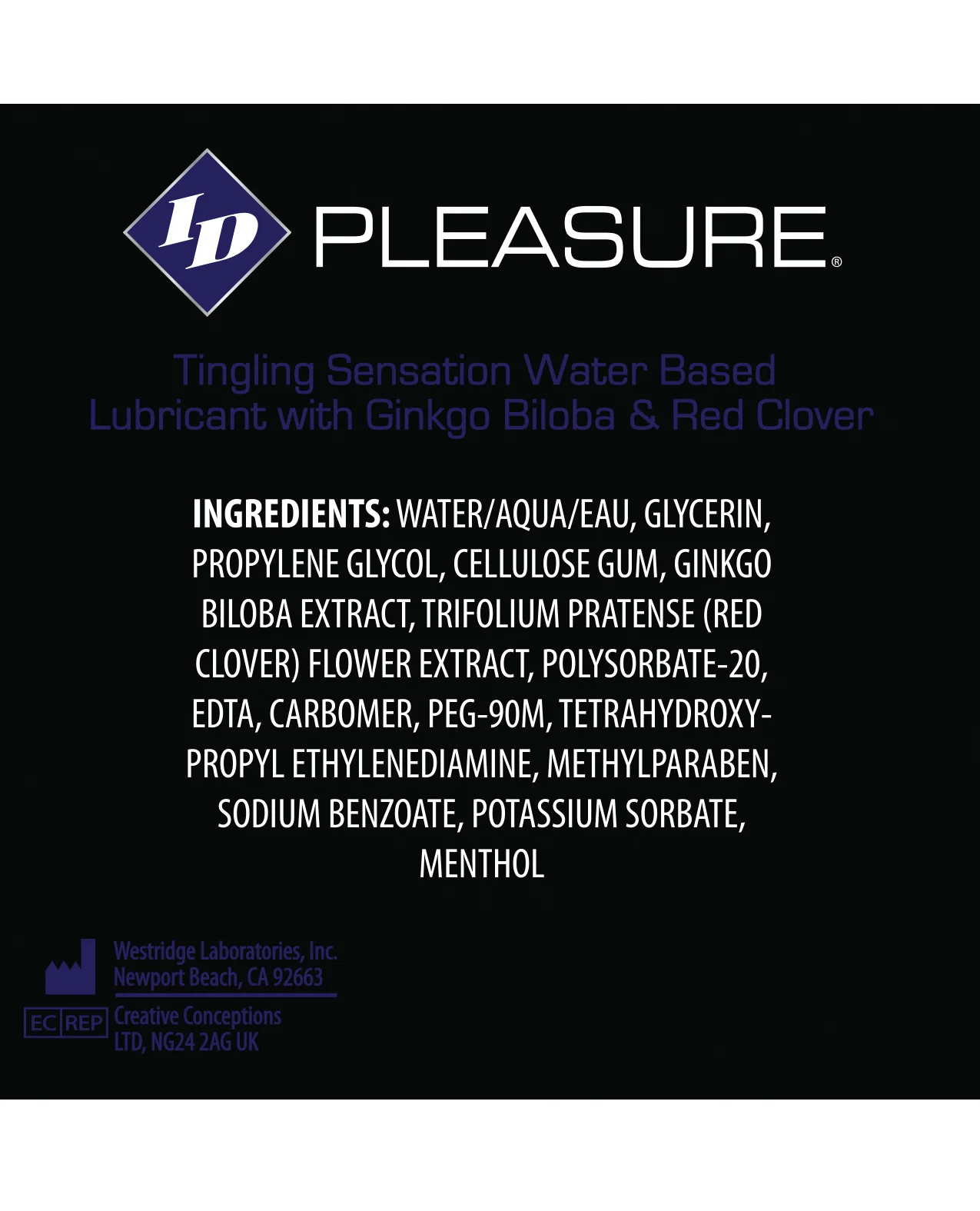 ID Pleasure Waterbased Tingling Lubricant - 12 ml Tube - Image 2