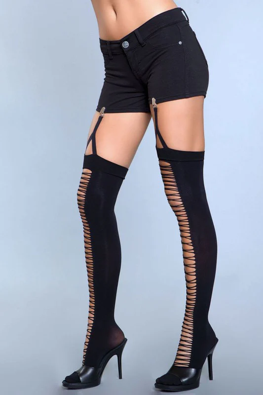 Illusion Clip Garter Thigh Highs - Image 2