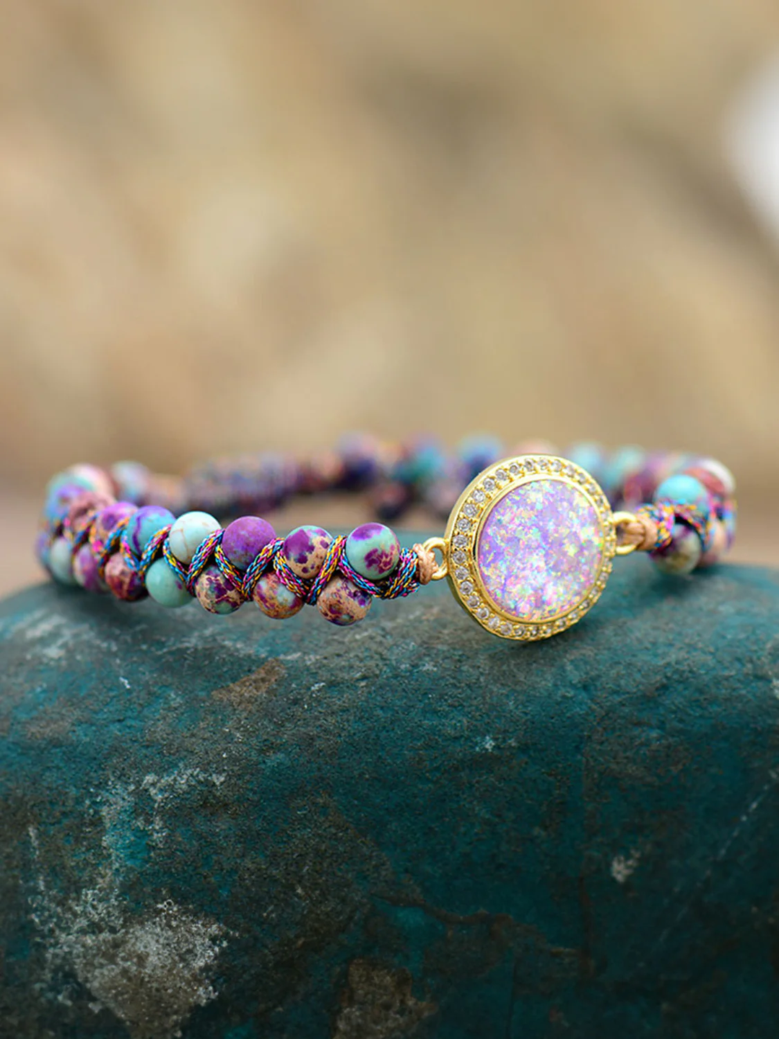 Imperial Jasper Beaded Bracelet - Image 2